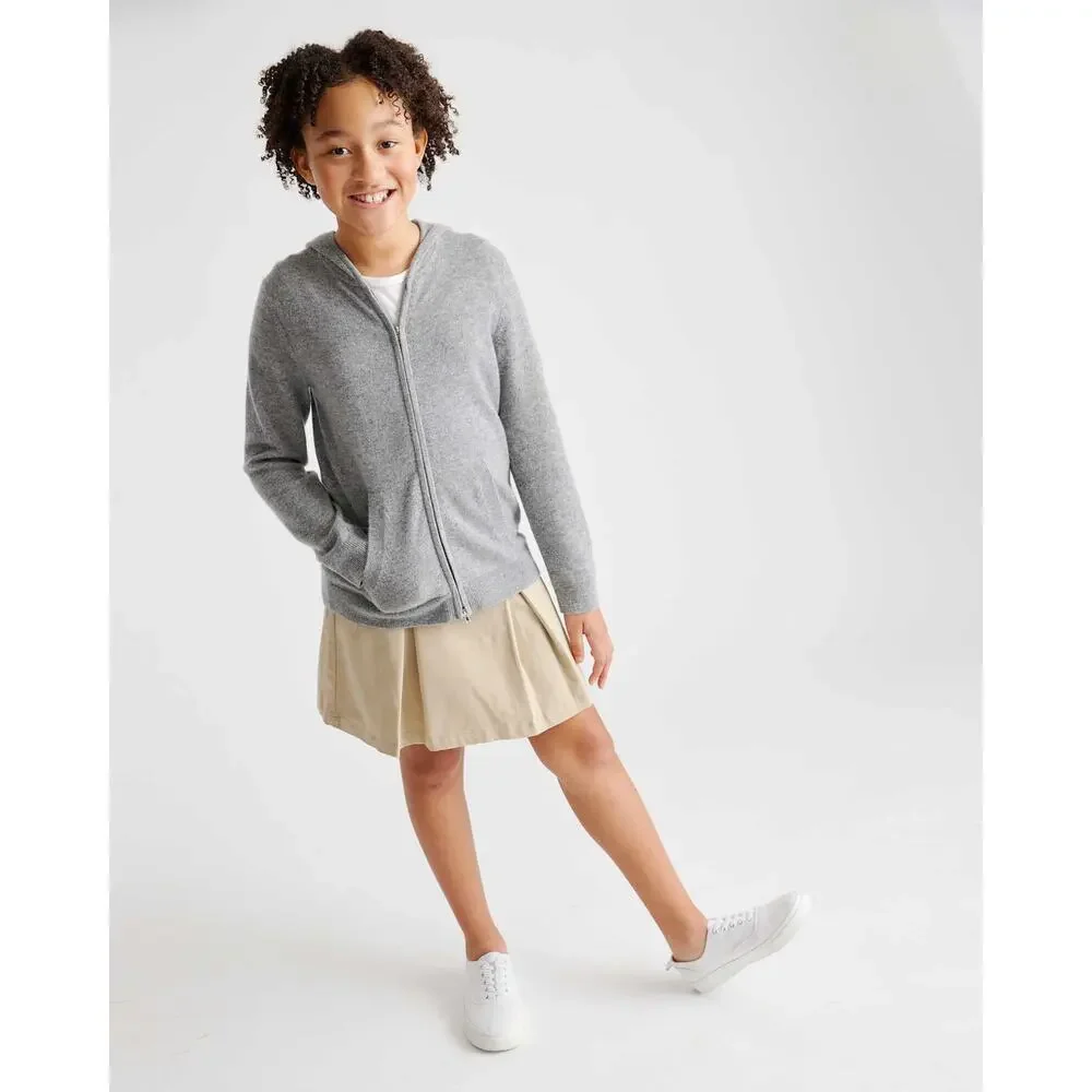 NWT Quince Washable Full Zip Hoodie & Washable Cashmere Jogger Set Gray 12